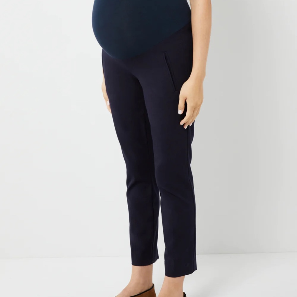 Curie Secret Fit Over the Belly Slim Ankle Maternity Work Pants